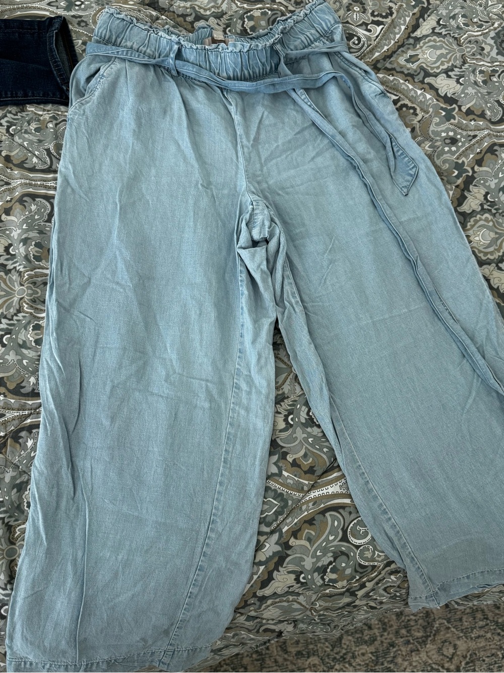 LOFT Light Blue Elastic Waist Pants